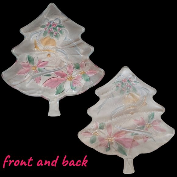 Savoir Vivre Holiday Japan Christmas Shaped Tree Server Cookie Candy Dish Decor - Picture 2 of 5